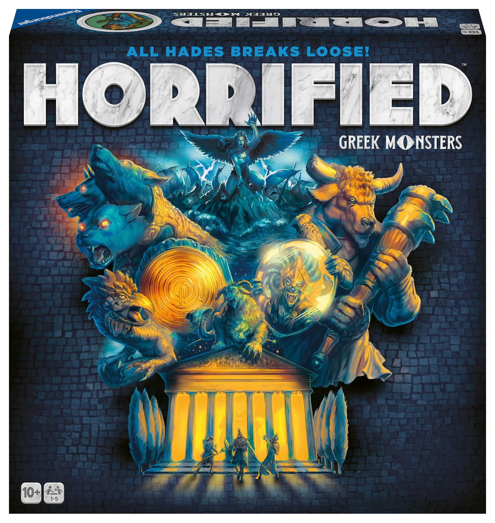 Ravensburger Juego de Mesa Cooperativo Monstruos Griegos – Estrategia 1–5
