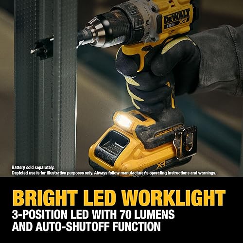 Miniatura 7 de DEWALT Taladrodestornillador inalámbrico de 12 pulgada sin escobillas MAX XR de 20 V (solo herramienta) (DCD801B)