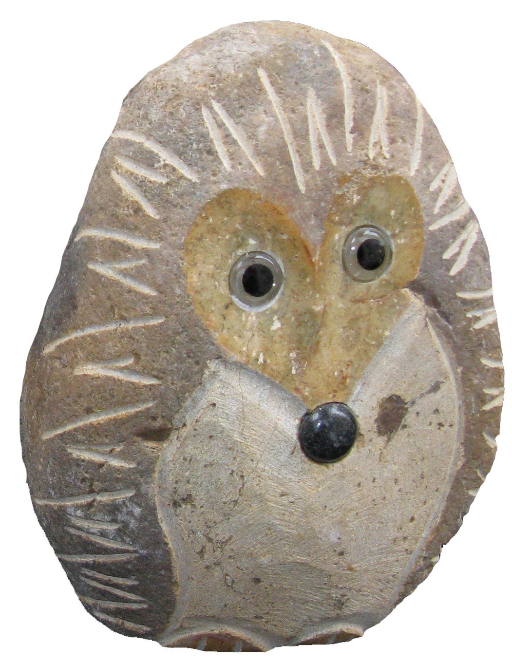 Stone Age CreationsNatural Granite Boulder Standing Hedgehog, 6" H