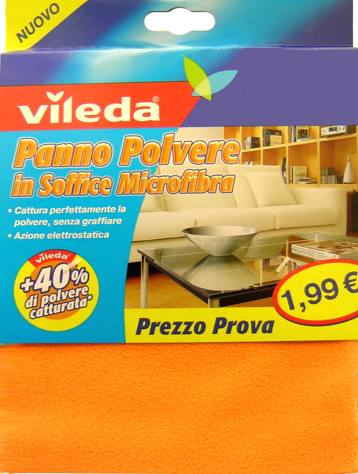 Vileda Panno Polvere in Microfibra Multifunzione per la Pulizia della Casa