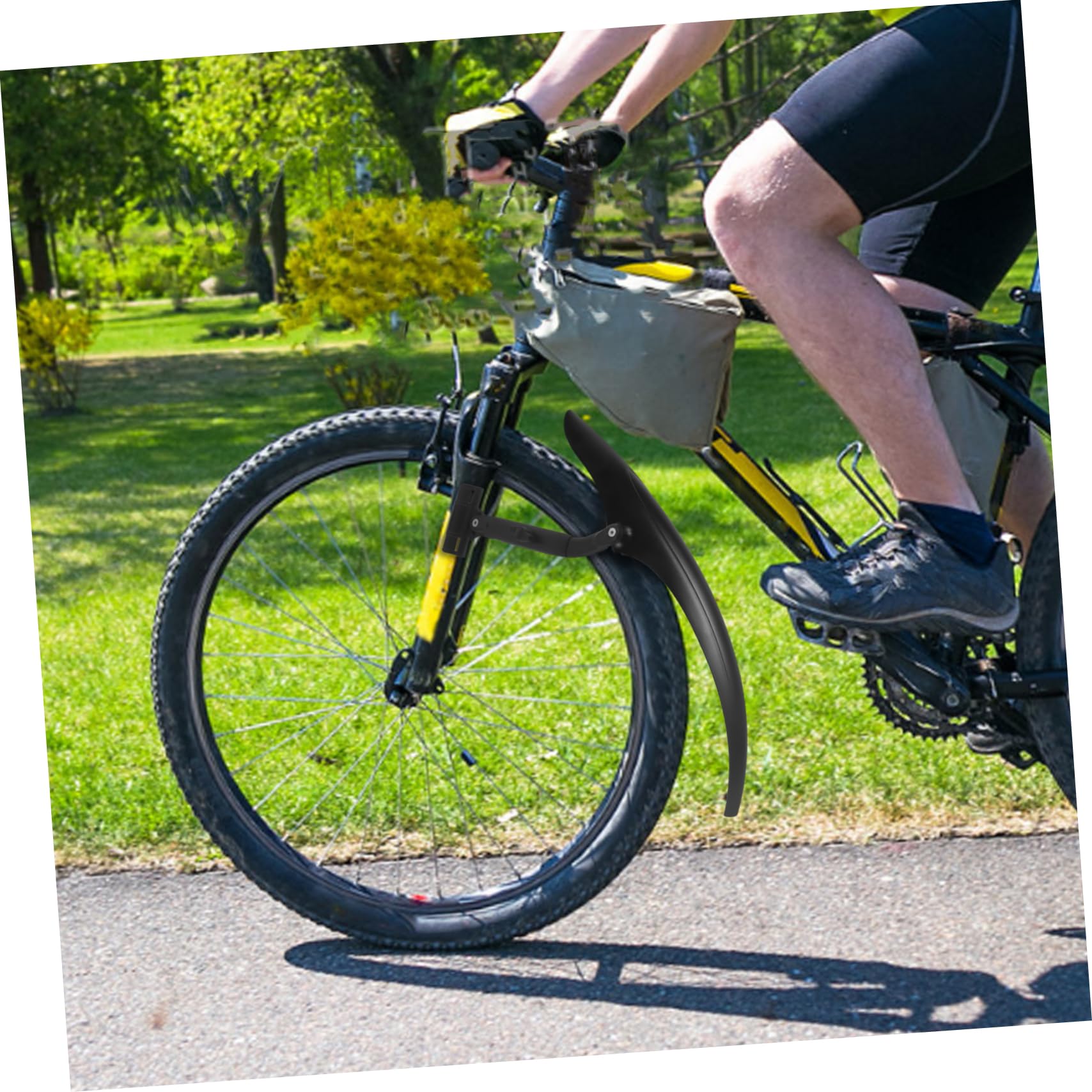 TOYANDONA 1 Juego Guardabarros Delantero para Bicicleta de y Carretera Protección Completa contra Barro Diseño de Secciones Accesorios de Bicicleta Color Negro