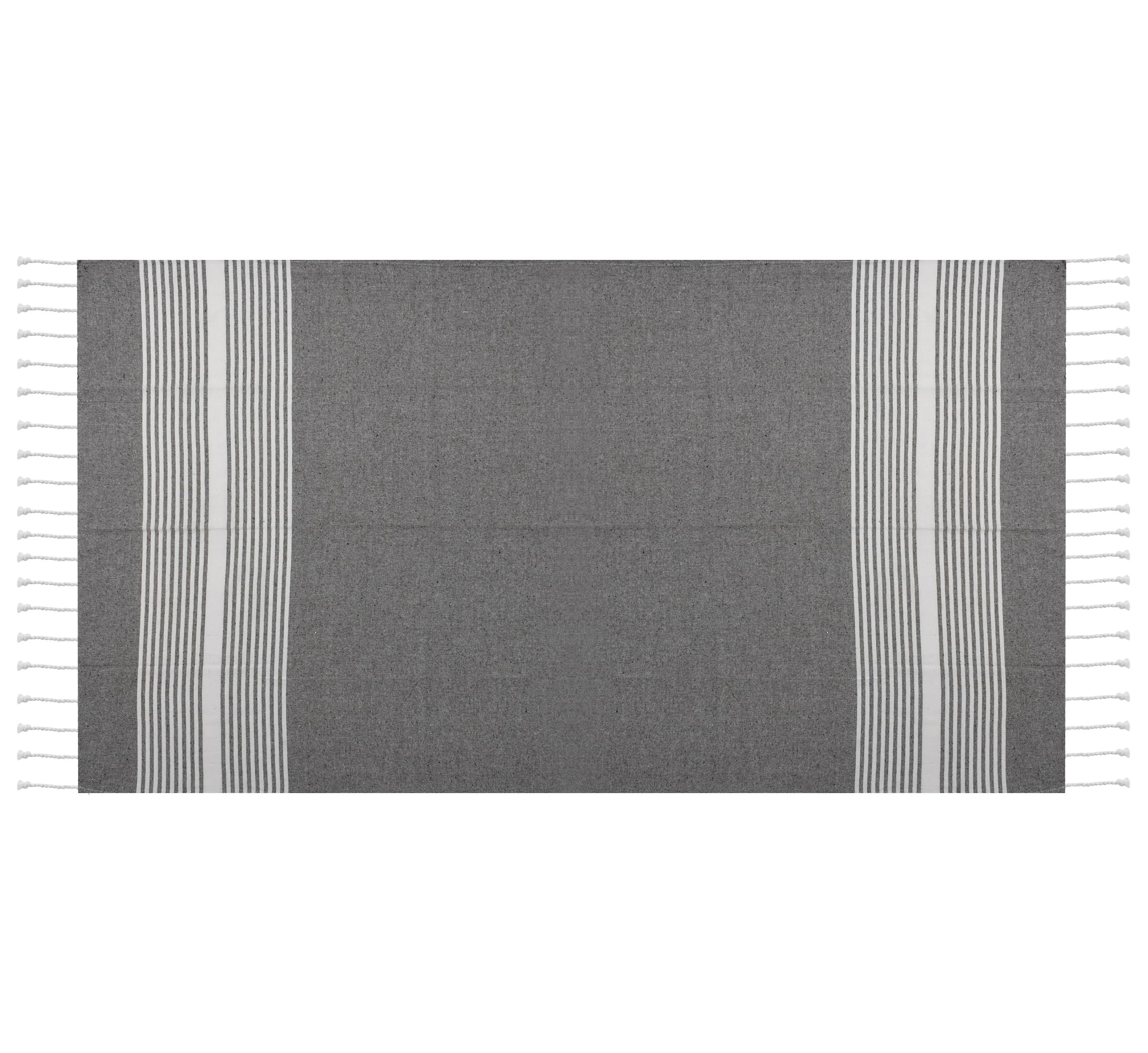 DOLCE CASA Cotton 100% Cotton Turkish Fouta Towel | Extra Large Full Size Cotton Bath Towel | Bath, Beach, Pool, Travel, Spa and Yoga | 90 x 170 cm Daily Use Shower Towel | Beach Towel (Dark Grey) 1
