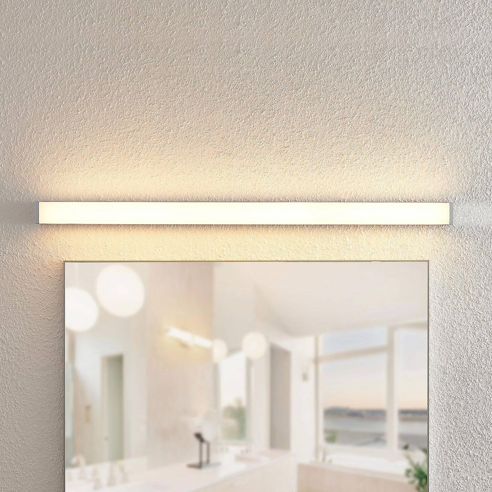 Lindby LED Wandleuchte, Wandlampe Bad Klea (spritzwassergeschützt (Modern) in Chrom aus Aluminium (1 flammig) - Wandleuchten Spiegelleuchte Badezimmer Wandbeleuchtung Badezimmerleuchte
