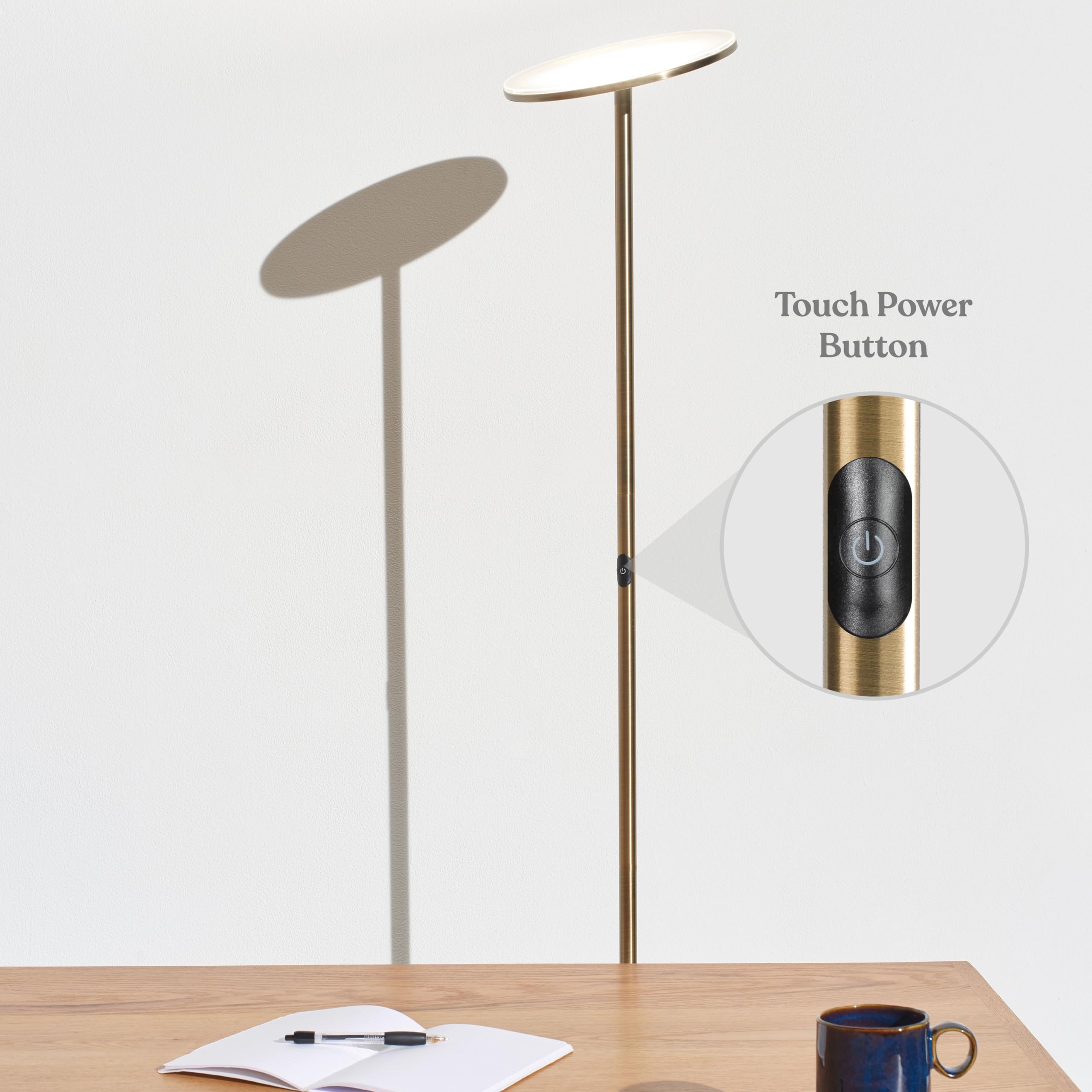 フロア スタンド ランプ Torchiere 照明 ハロゲンランプ トーチャー Amazon.co.jp: Brightech Sky LEDフロアランプ、Torchiere 超高輝度