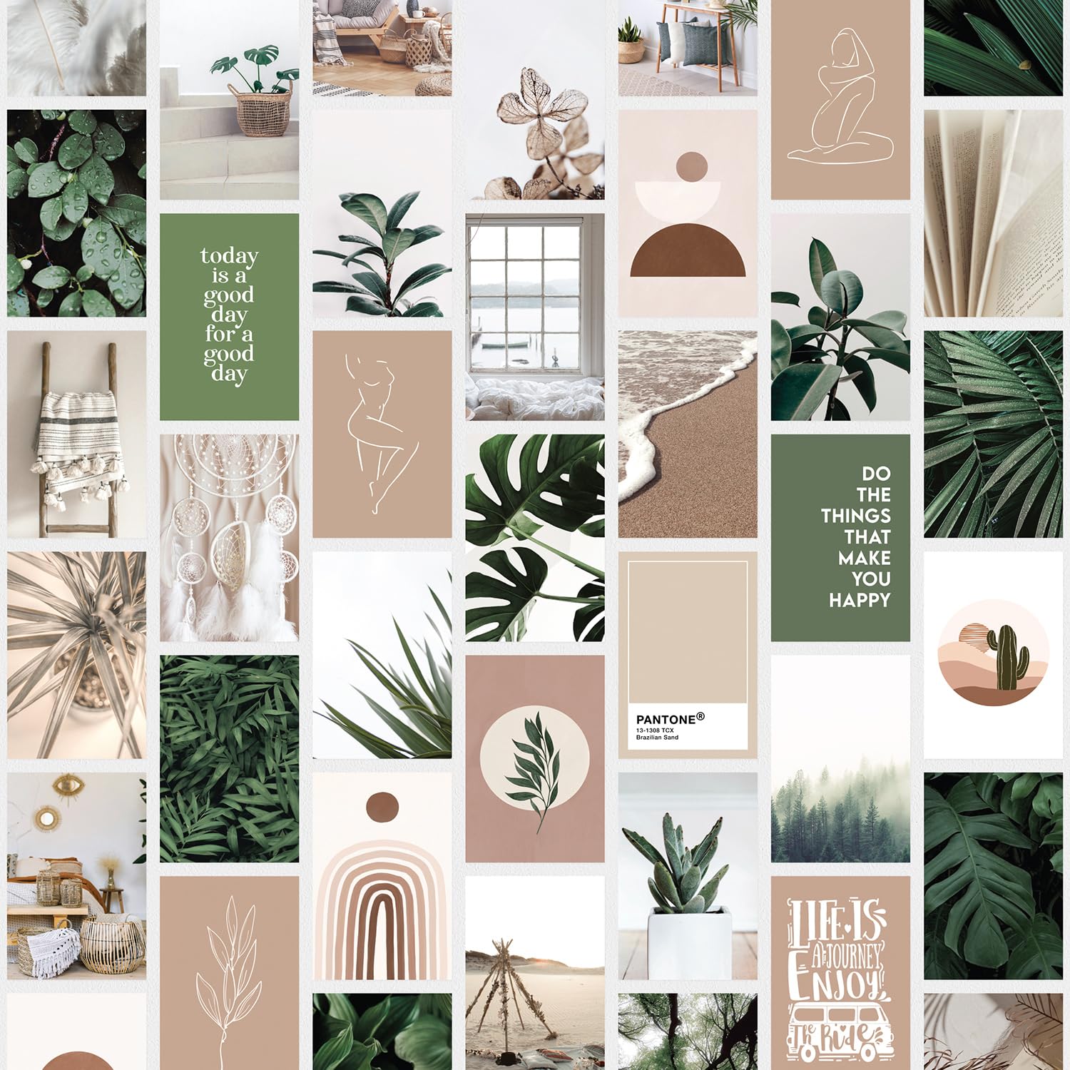 BeYumi 50PCS Boho Aesthetic Pictures Wall Collage Kit