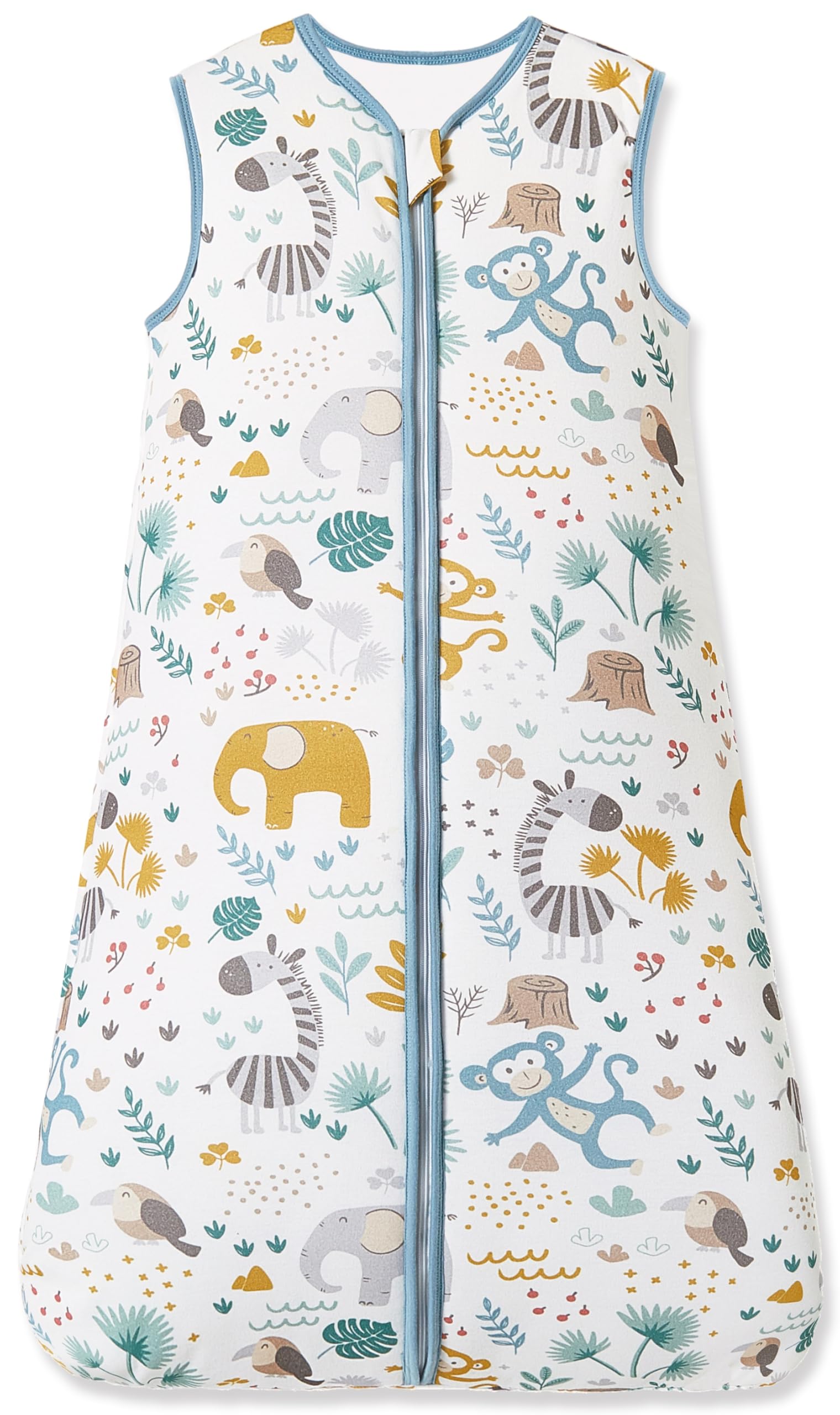 Chilsuessy Schlafsack Baby 2.5 Tog Winterschlafsack Babyschlafsack aus Baumwolle Kinder Winter Schlafsack ohne Ärmel für Jungen und Mädchen, Beautiful Forest, 110cm/Baby Höhe 100-120cm