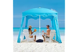 JEAREY Easy Go Cabana - Beach Cabana Canopy with Table
