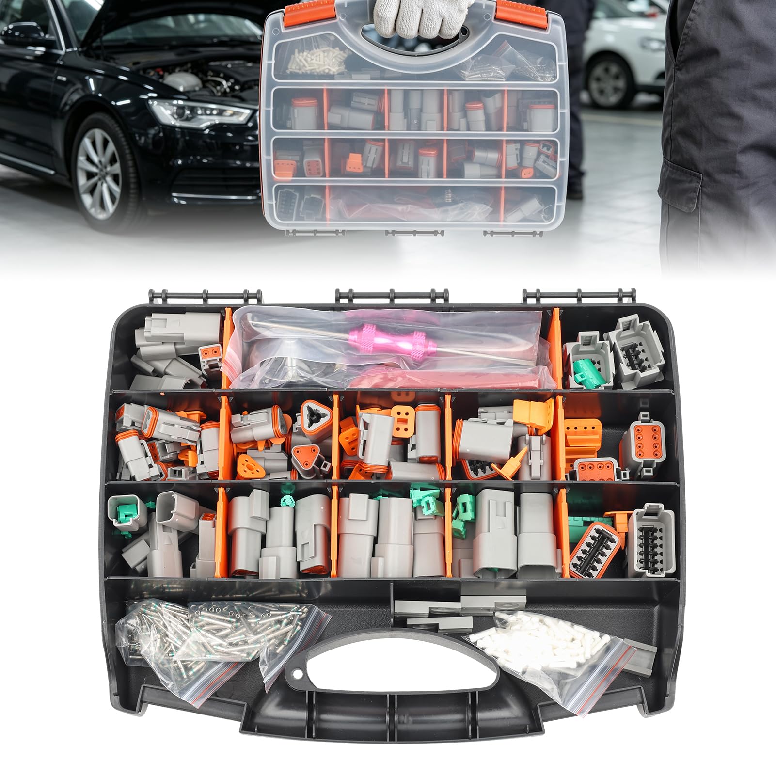 Kit Connecteurs électriques Automobile 528 Pièces, Connecteur DT étanche