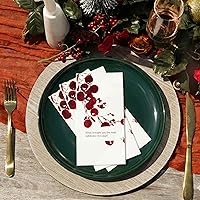 Vista 5 de COTIER - Paquete de 20 servilletas de inicio de conversación de Navidad, servilletas de papel de 3 capas de alta calidad con diseño de lámina