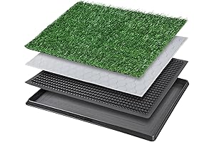 Pet Training Tray: Indoor & Outdoor Dog Grass Loo with Washable Pee Pad