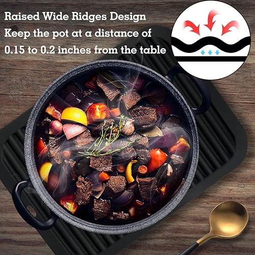 Miniatura 3 de Ardanlingke 9"x12" Silicone Trivets for Hot Pots and Pans - 446F Heat Resistant Hot Pads4 Pcs Multi-Purpose Versatile Trivet Mat Durable