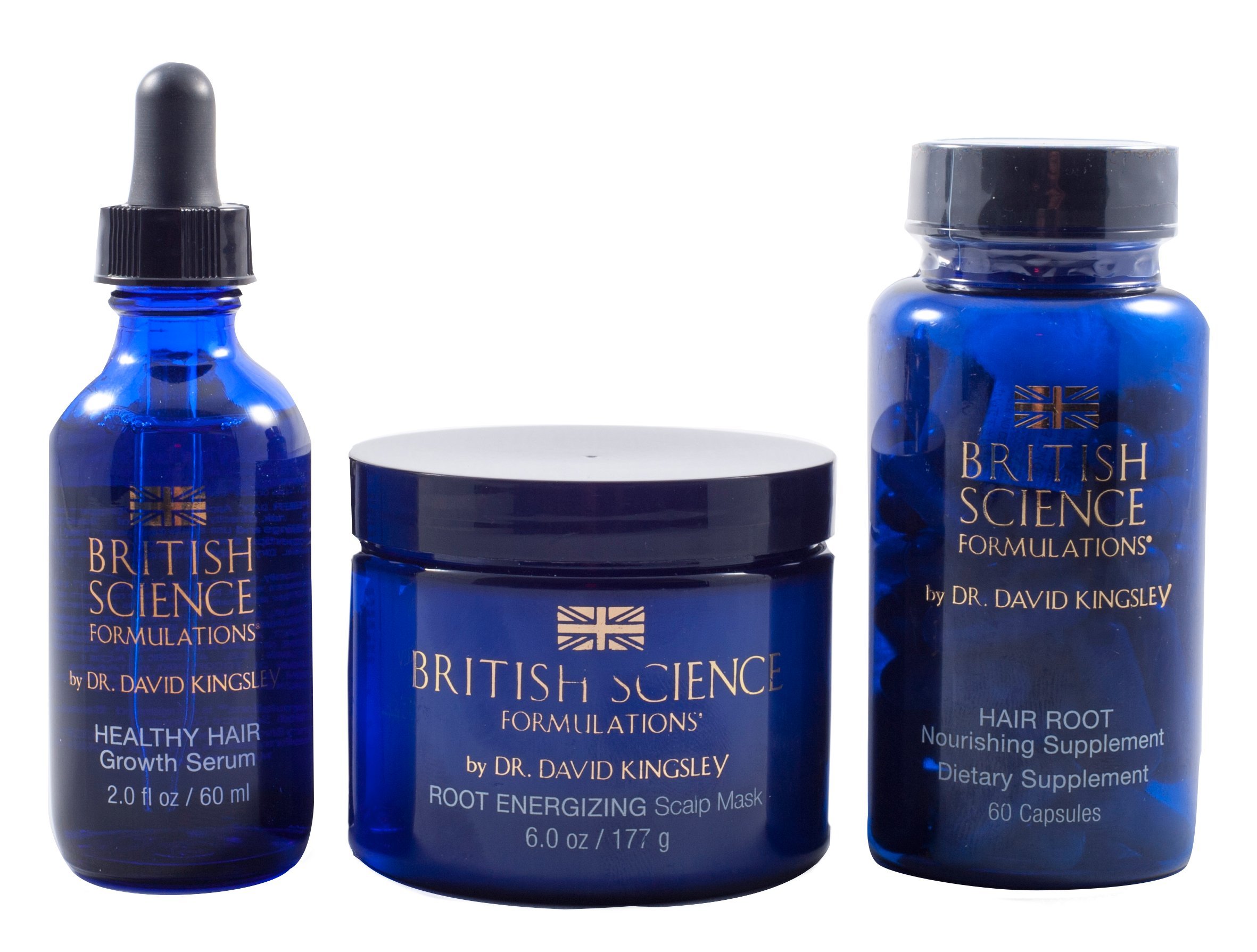 The Complete 3-Step Program by British Science Formulations - 3 Steps to Healthy Hair Growth and Repair - By the World Renowned Hair Loss Expert, Dr. David Kingsley