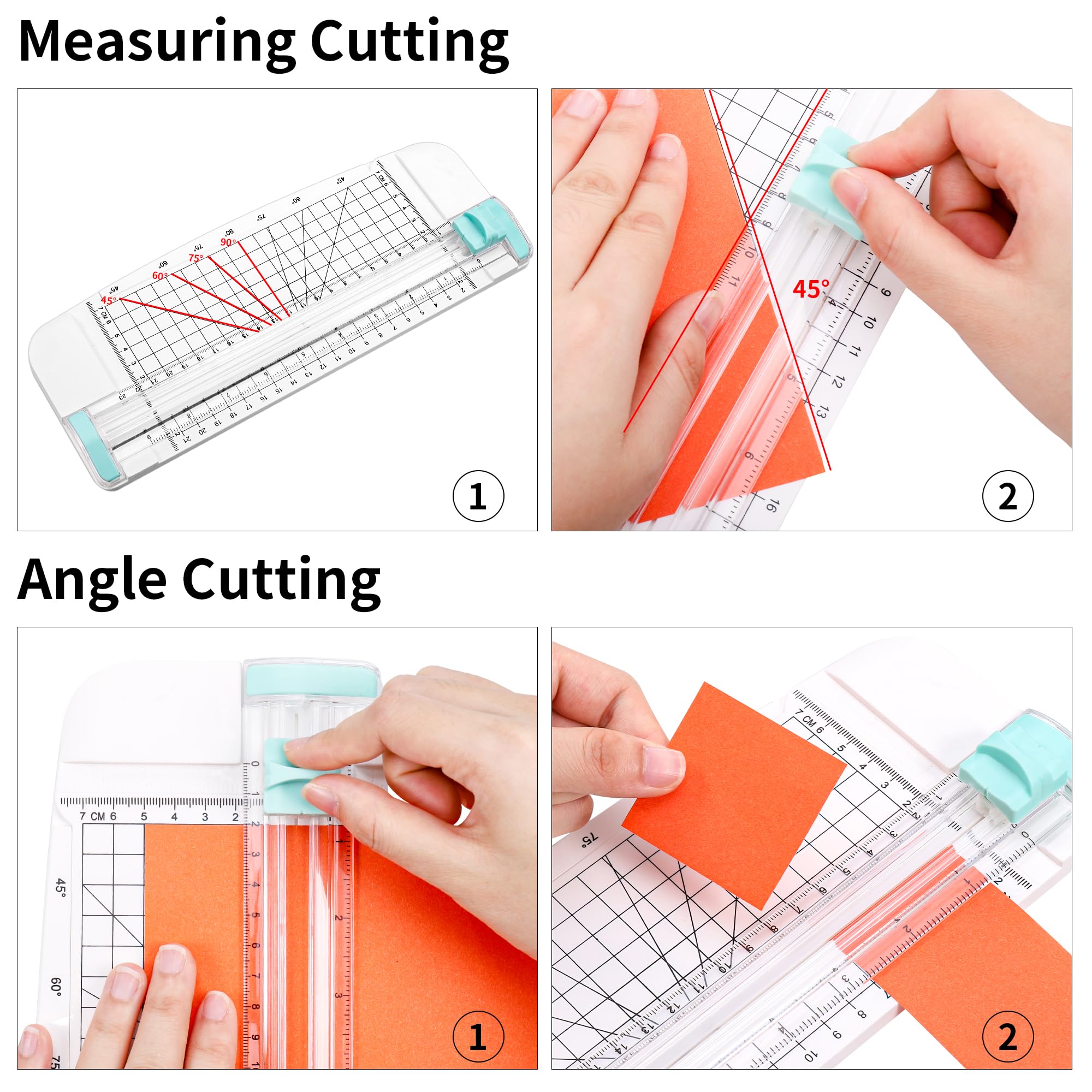 JIANTA Massicot Guillotine Portable Coupe Papier Avec Sécurité - Pour A4 A5 Photos Et Artisanat