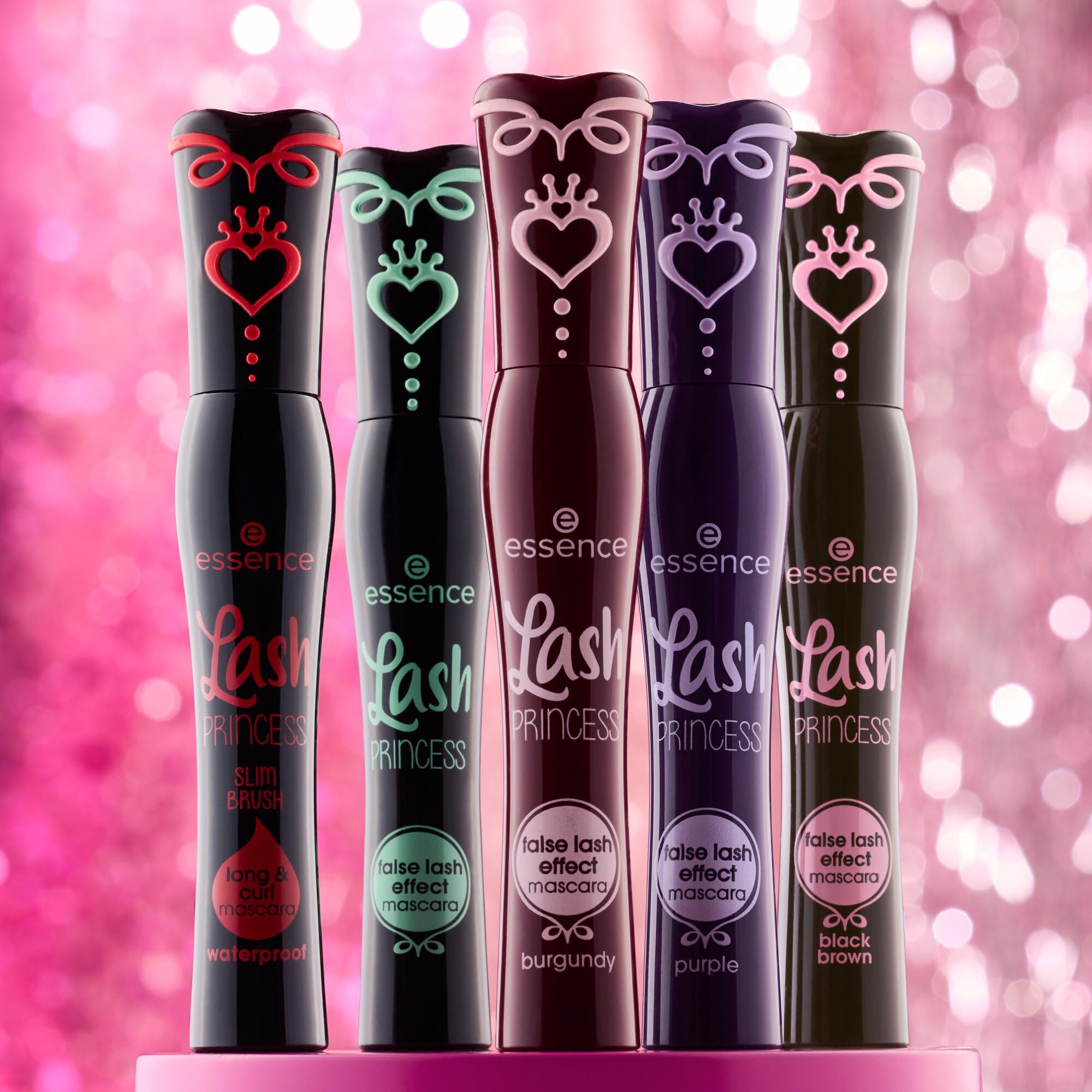 essence Lash PRINCESS false lash effect mascara marrone scuro, volumizzante, effetto ciglia finte, definizione, allungamento (12ml)