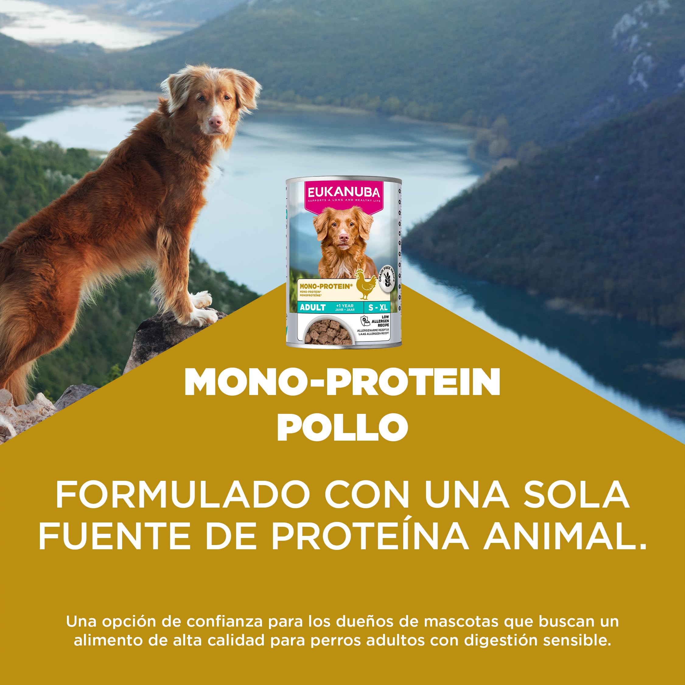 Eukanuba Alimento húmedo EUKANUBA Special Care para Perros Adultos, Mono-Protein de Pollo 6 x 400 g