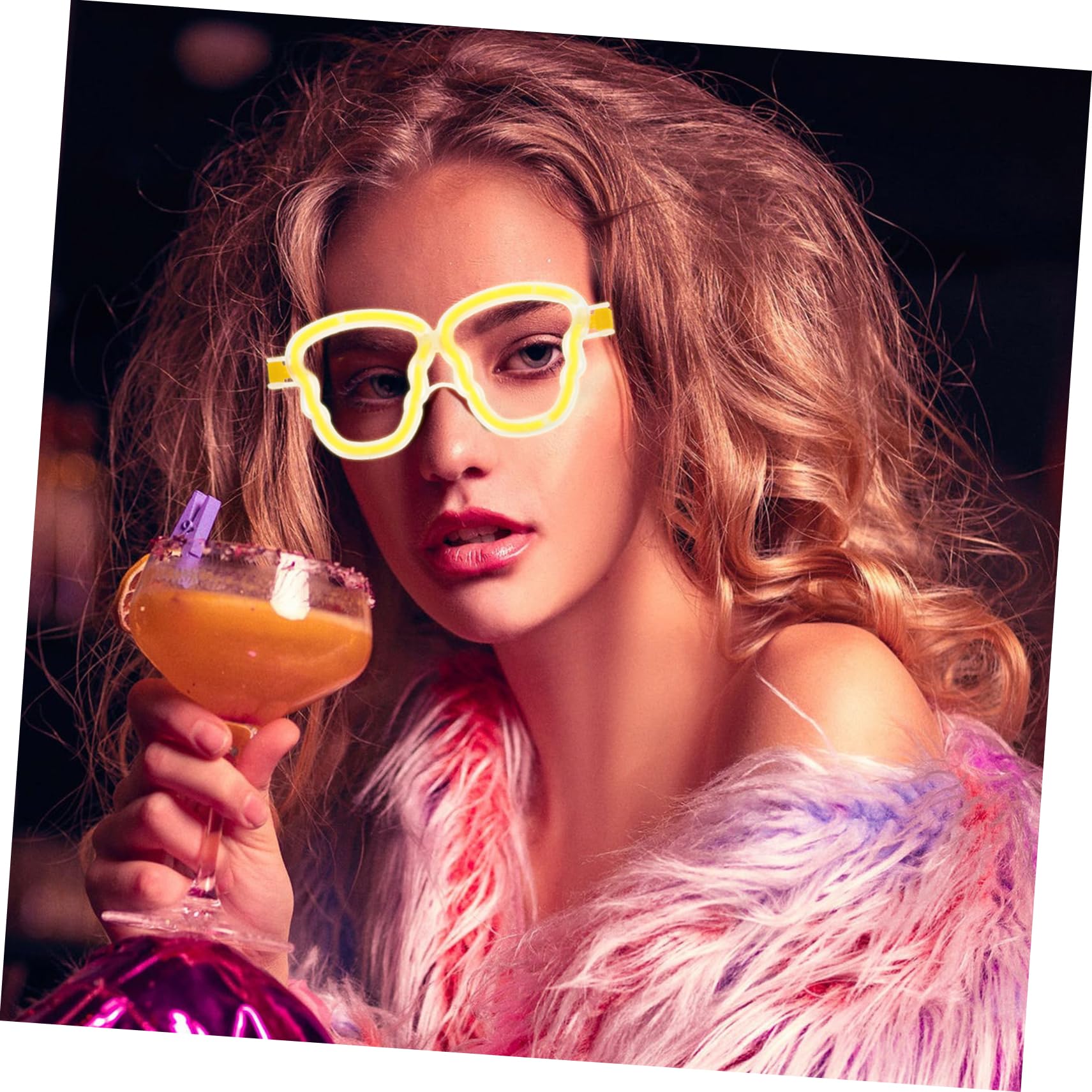 ifundom Diy Toy Glasses Frames 20 Pack Glow Glasses Connectors for Boys and Girls Adults