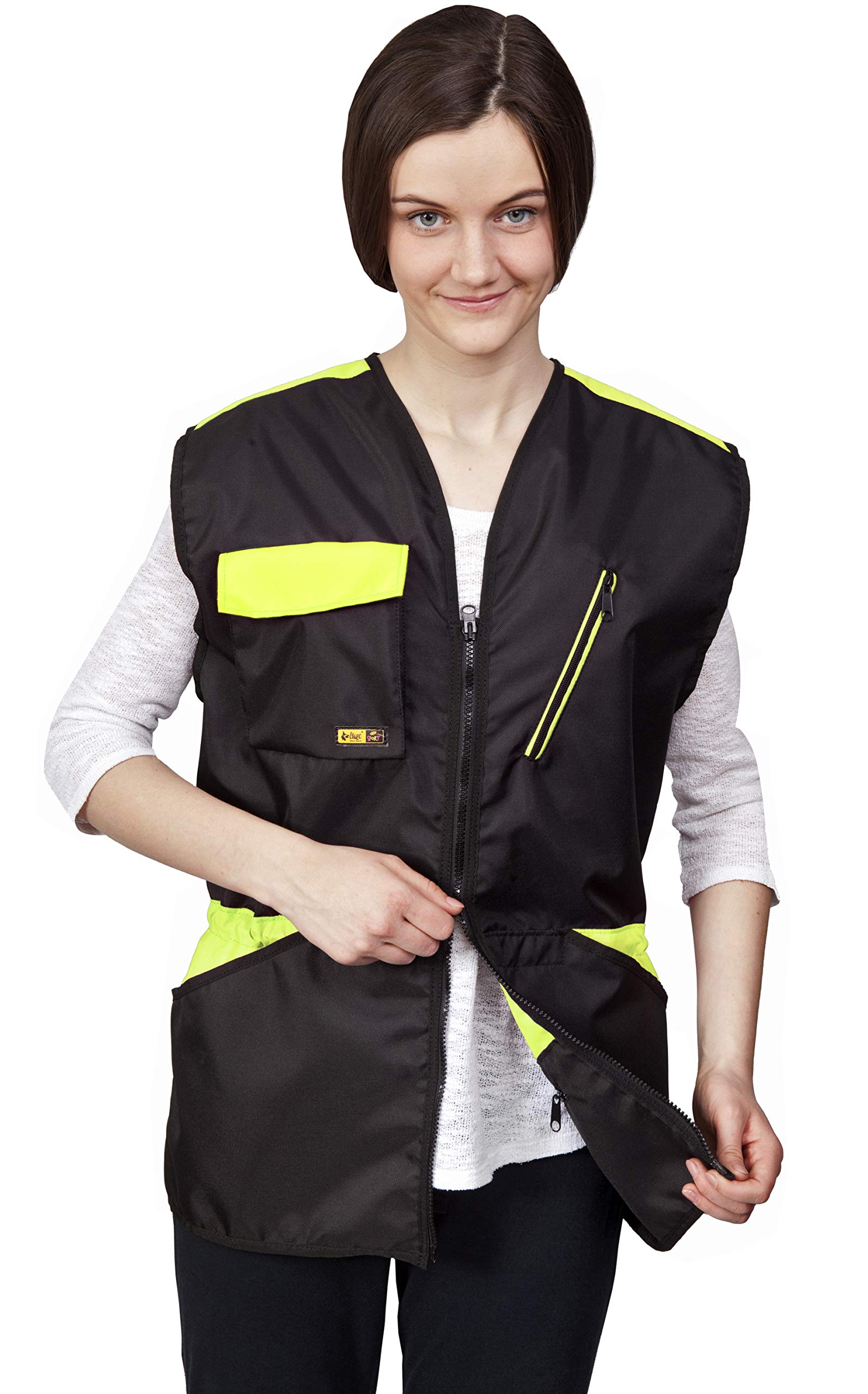 Dingo Gilet da addestramento per Cani per Sport, agilità, Recupero, obbedienza, Giocattoli e Snack Cerniera a 2 Vie Coulisse in Vita Lime Fruit Taglia M 16405-2