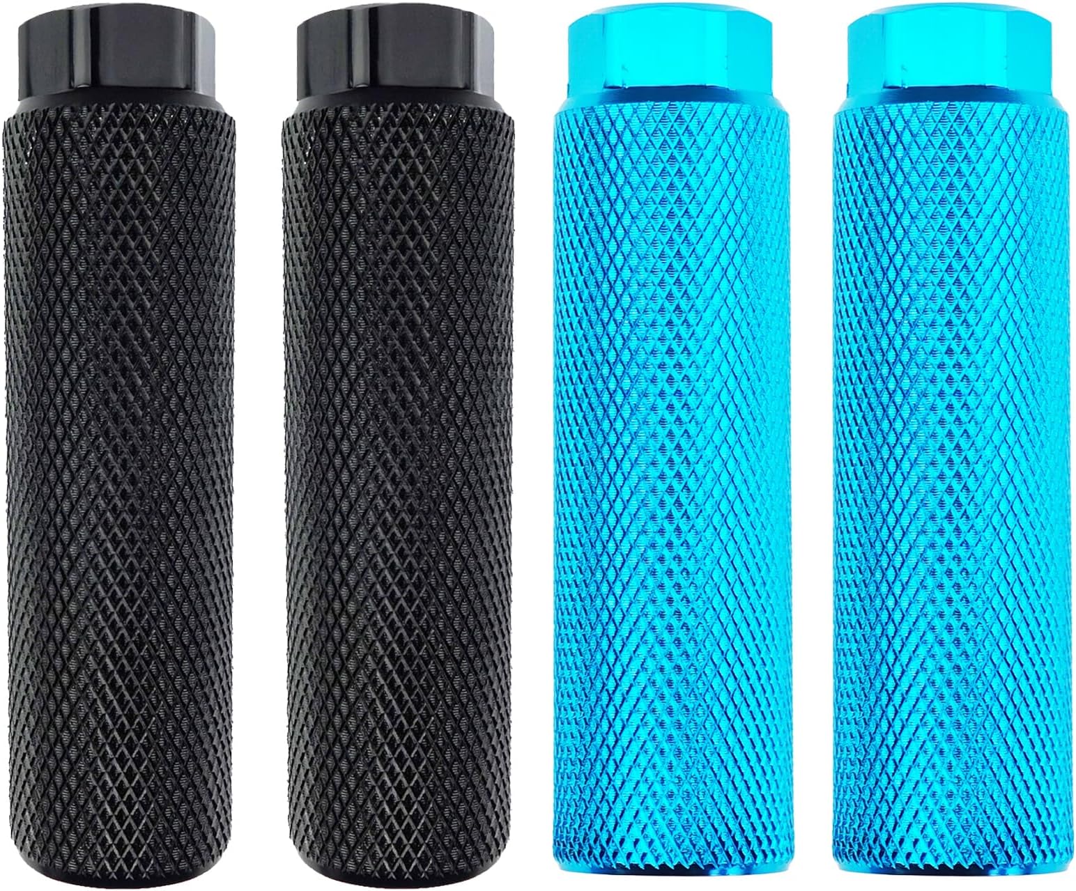 2 Pairs Aluminum Alloy Bike Pegs for Mountain Bike Cycling Rear Stunt Pegs Fit 3/8 inch Axles