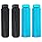 Zelerdo 2 Pairs Aluminum Alloy Bike Pegs for Mountain Bike Cycling Rear Stunt Pegs Fit 3/8 inch Axles (Pure Black and Sky blue, 100x28 mm)