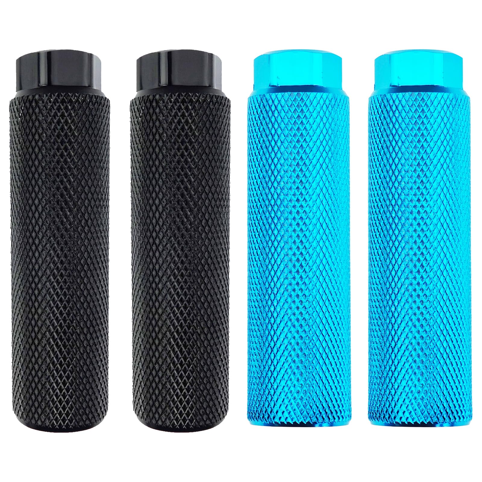 2 Pairs Aluminum Alloy Bike Pegs for Mountain Bike Cycling Rear Stunt Pegs Fit 3/8 inch Axles