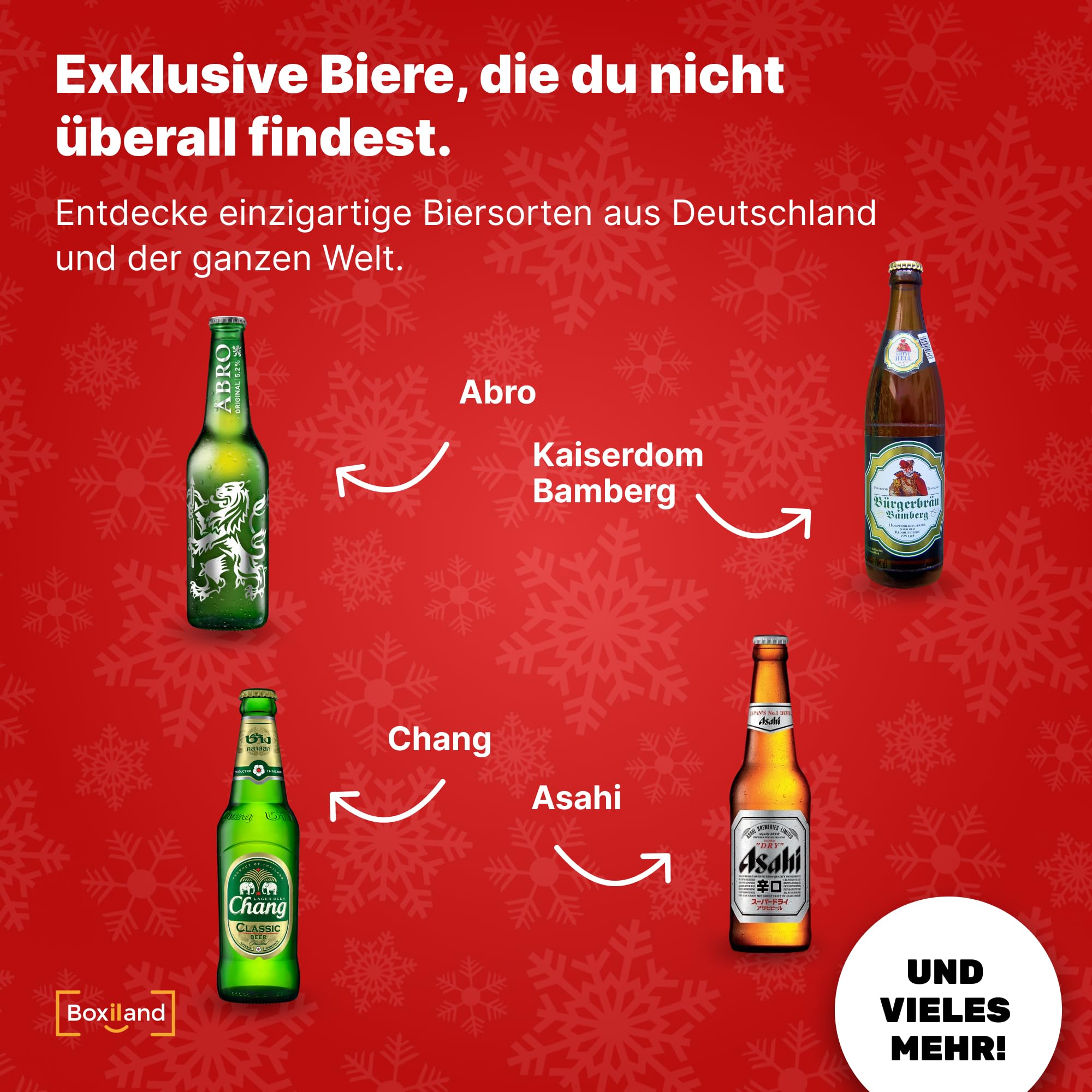 UMBRELLA® Calendario de Adviento de Cerveza 2025 - Cervezas de Todo el Mundo - Calendario de Navidad de Alcohol Original para Hombres (24 x 0,33 L)