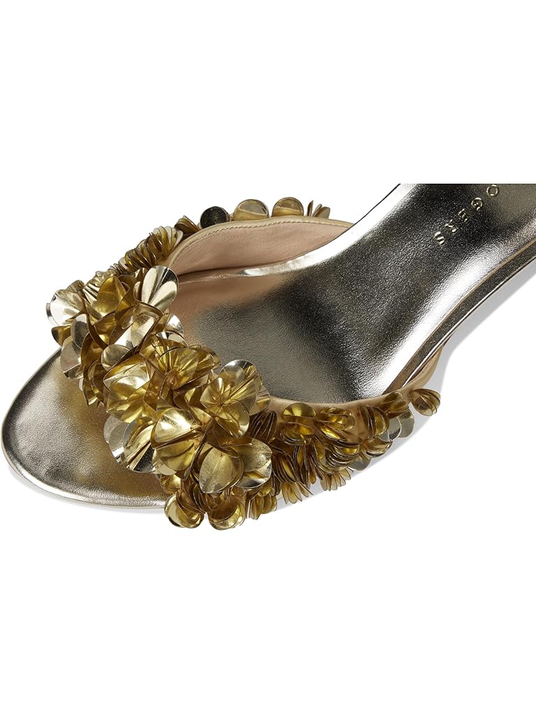 Gold Jack Rogers Crown Sequin Sandals