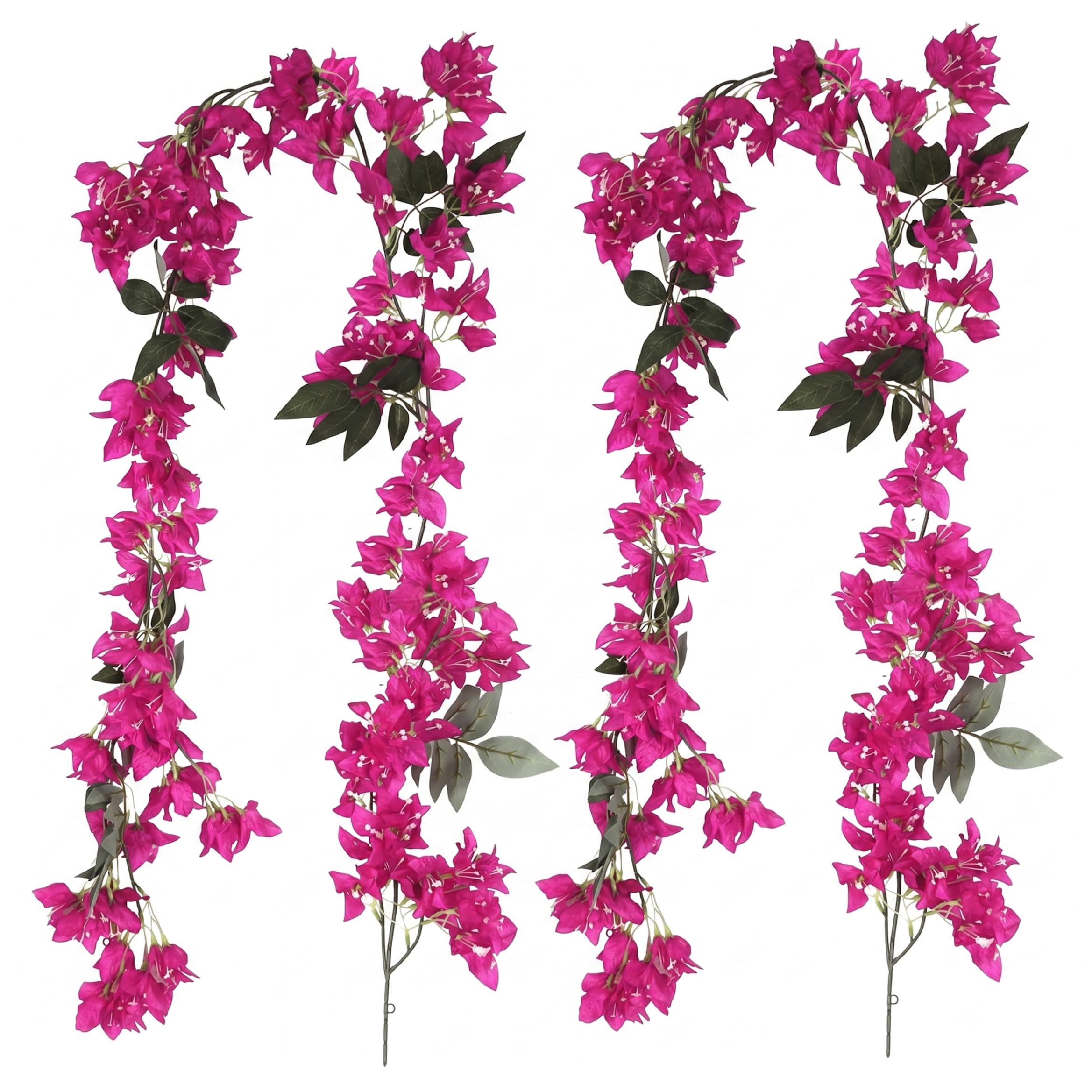 Monetais 2PCS 5.9ft Artificial Bougainvillea Garlands, Dense Realistic for Wedding Arch Table Garden Wall Decor