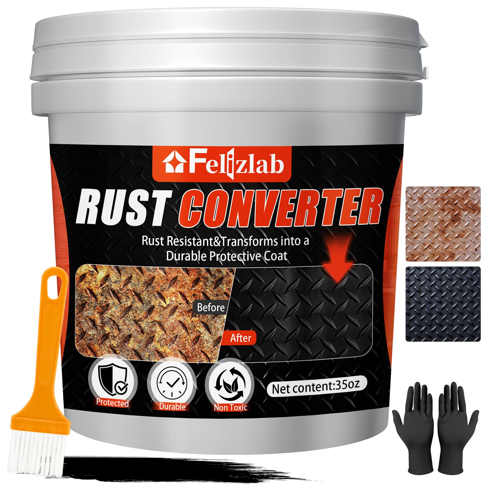 Felizlab 2-in-1 Rust Converter & Primer