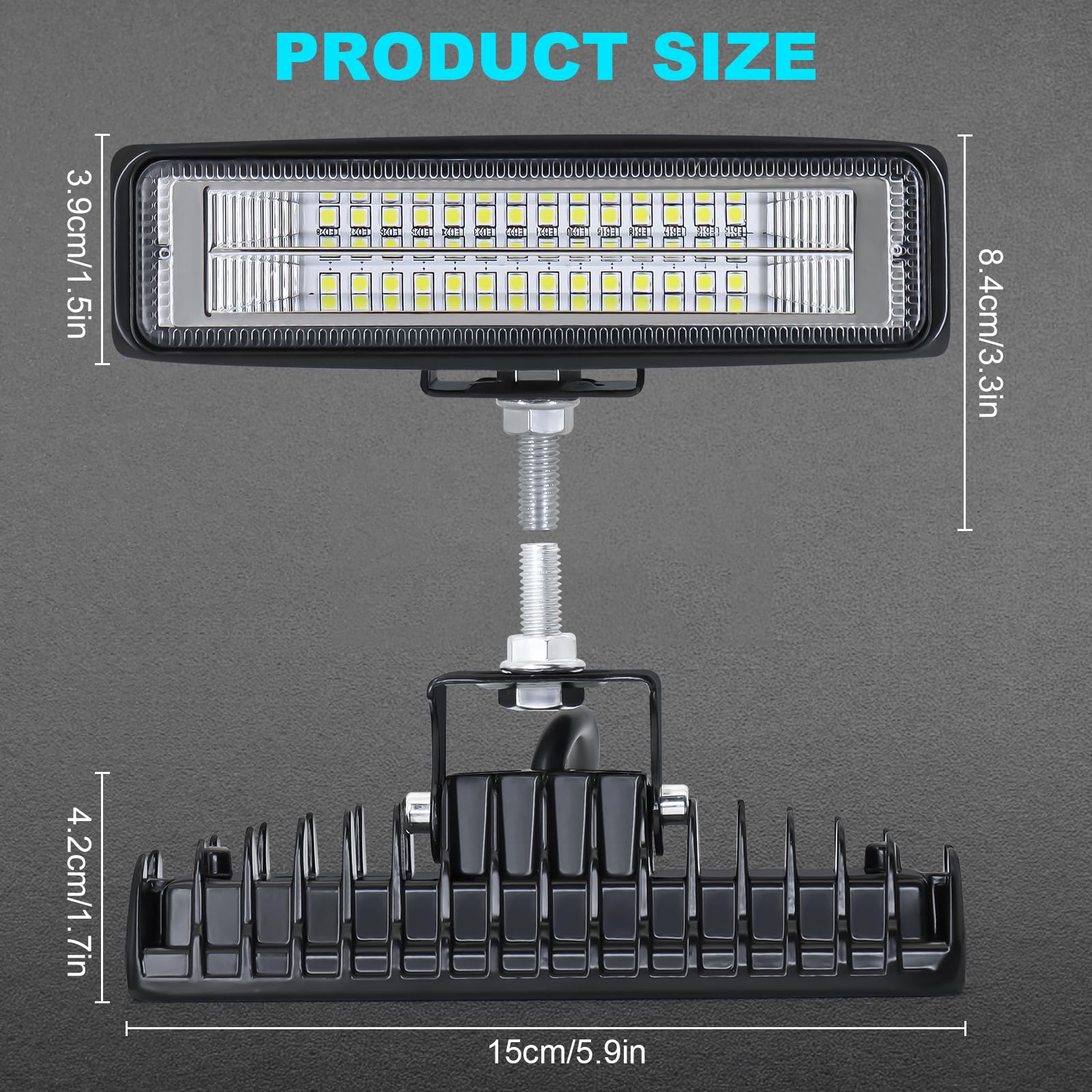 antom 2PCS 15cm Faretto Retromarcia Led Auto 12v, 56W Faretti da Lavoro a Led Supplementare per Moto Trattori Barca Camper Fuoristrada Escavatore