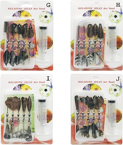 Vista 15 de Woohome Herramientas de pastel de arte, herramientas de gelatina 3D, incluye 60 herramientas de gelatina y boquillas de pastelería para decoración