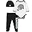 Gerber NFL Oakland Raiders 3 Pack Bodysuit Footed Pant and Cap Registry Gift Set, black/white Oakland Raiders, 6-9M