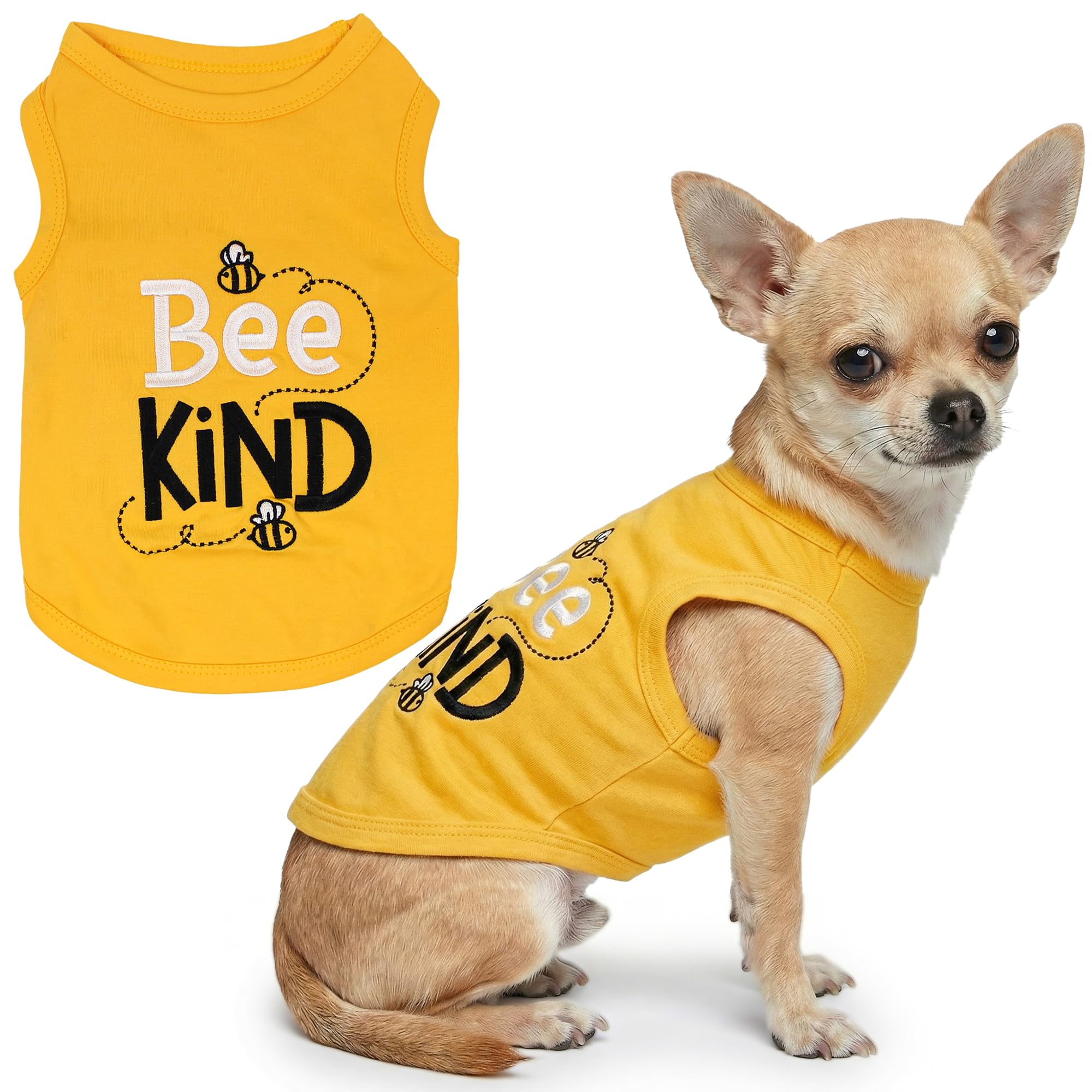 Parisian Pet Dog Shirt – 100% Cotton Shirts for Small Dogs – Sleeveless Puppy Vest – Lightweight and Breathable Pet Apparel – Soft Pullover Summer Dog Clothes - Stretchy T Shirts for Dogs