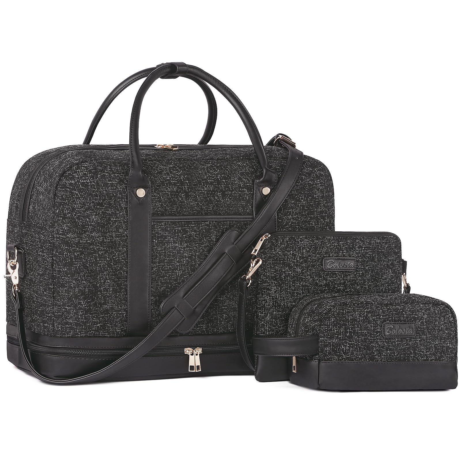 Weekender Bag for Women Canvas Overnight Bag Large Travel Tote Bag Carry on Shoulder Duffle Bag With Shoe Compartment,Perfect for Travel/Daily Use/