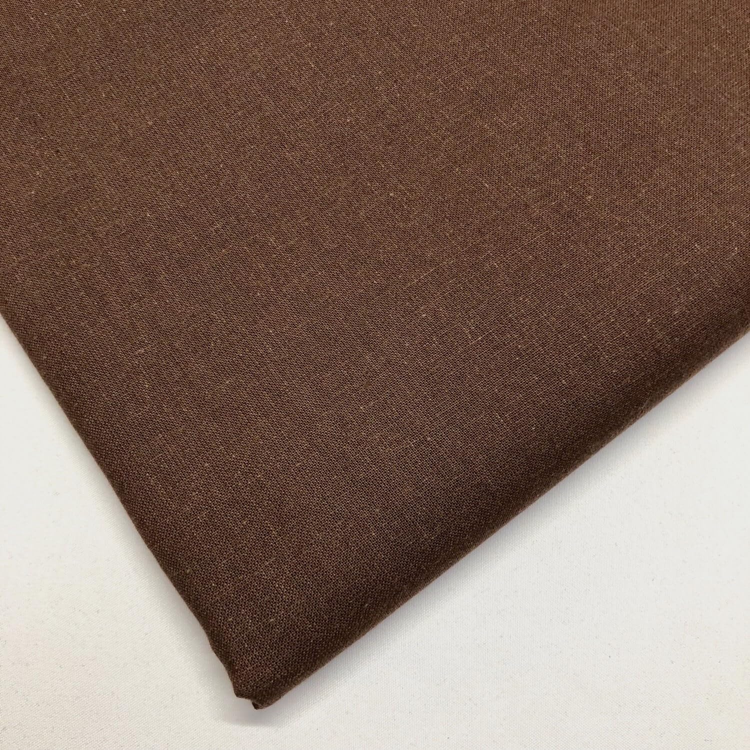 Lifestyle 100% Cotton Fabric Plain Coloured Solid 150cms Wide 135gsm (Brown)