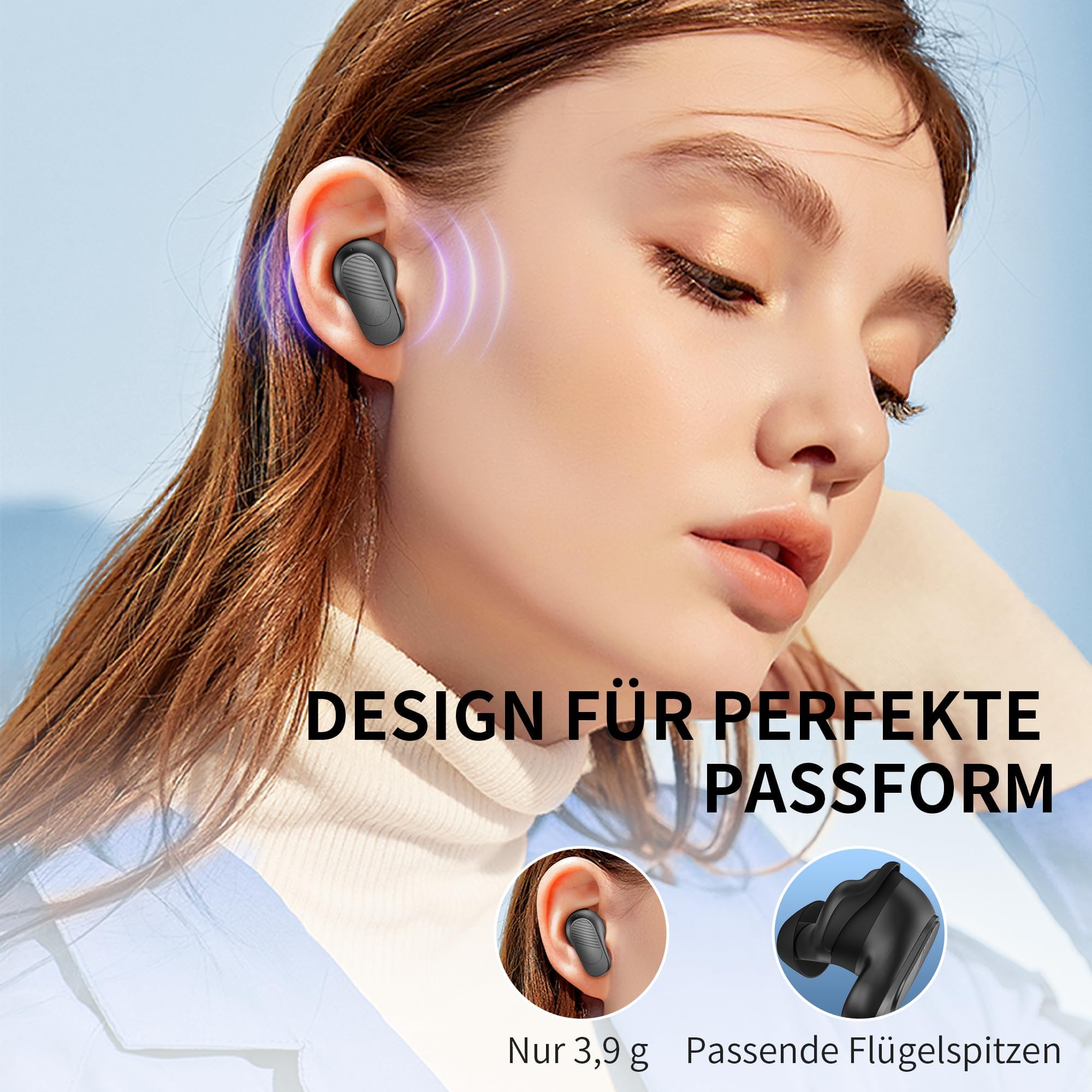 Cuffie Bluetooth 5.4 BUGANI In-ear Con ENC, 32 Ore Di Autonomia E Ricarica USB-C – IPX6