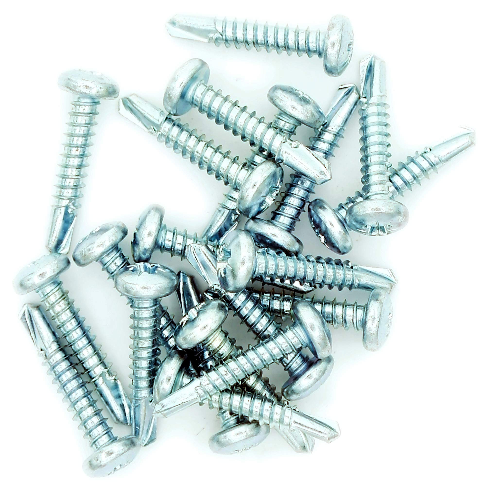 Singularity Supplies Silver M4.8 (4Mm X 19Mm) Pozi Pan Self-Drilling Screw - Steel (Pack Of 20)