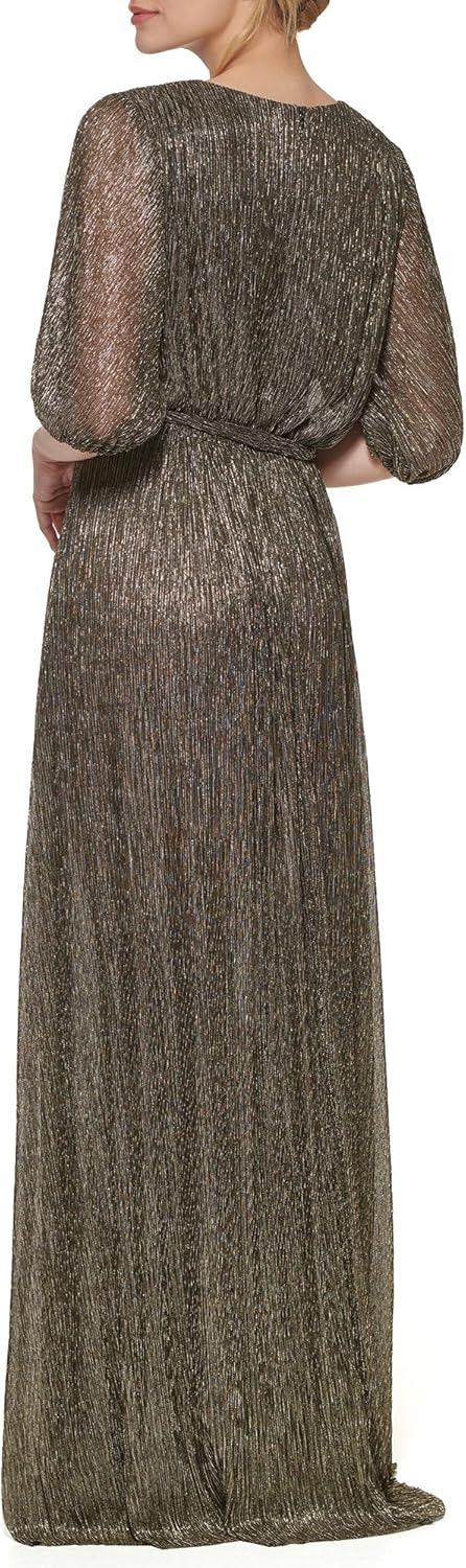 Eliza J Womens Elbow Sleeve V-Neck Long Dress - Image 3