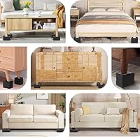 Vista 7 de Elevadores de muebles de 1.5 pulgadas, bloques elevadores rectangulares ajustables para cama, sofá, mesa y elevación de sofá, soporte resistente