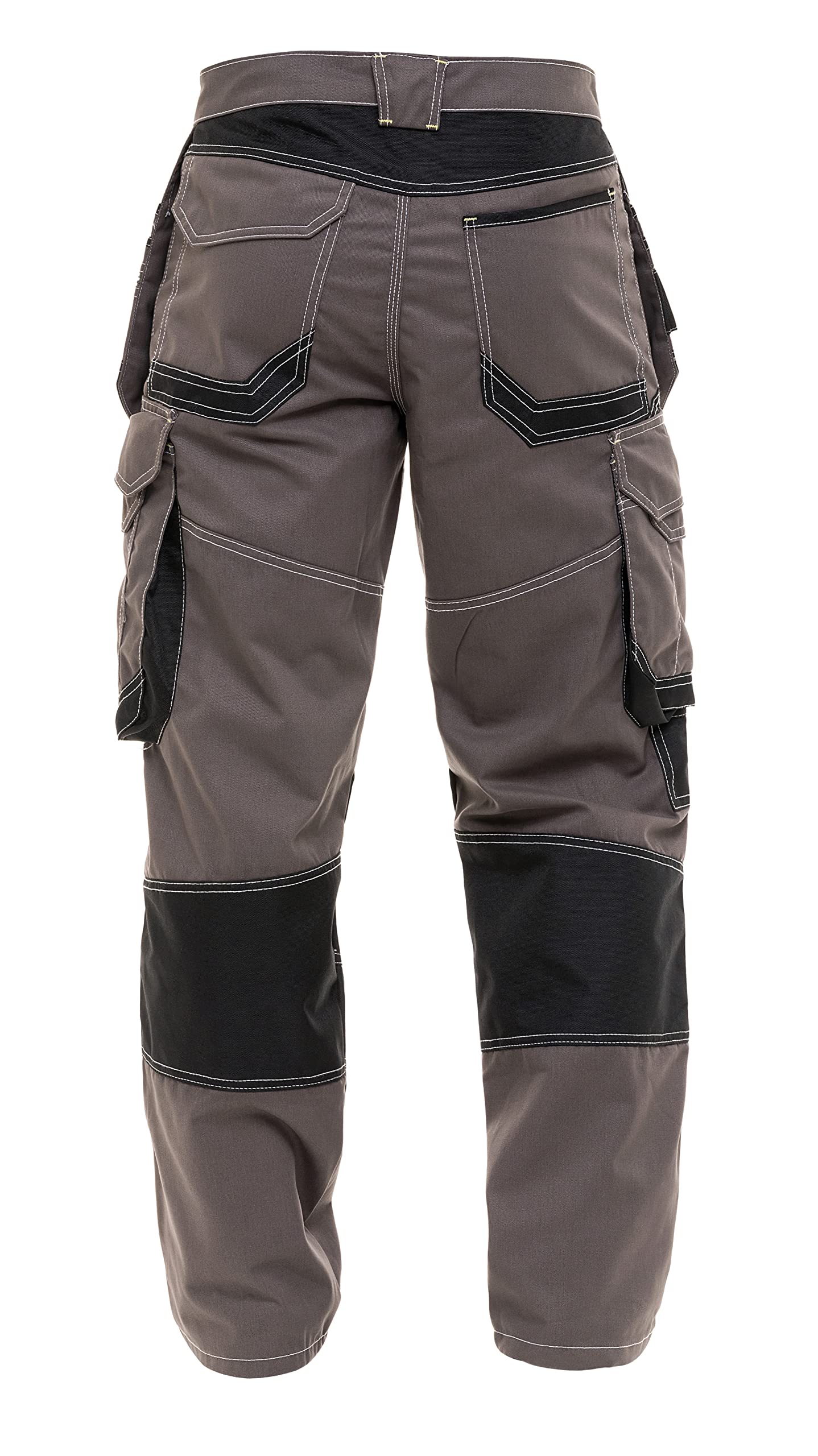 FASHIO FF Pantalones de trabajo para hombre, con bolsillos, tácticos, resistentes, cordura, refuerzo de rodilla, pantalones de seguridad