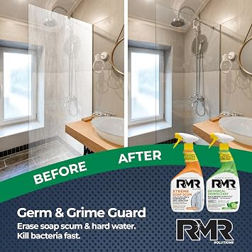 RMR Fresh Start System Xtreme Soap Scum Remover + EPA-Registered Botanical Disinfectant Cleaner, Bathroom Cleaning & Disinfecting Bundle for Shower, Tub, Tile & Surfaces, 232 Oz Bottles