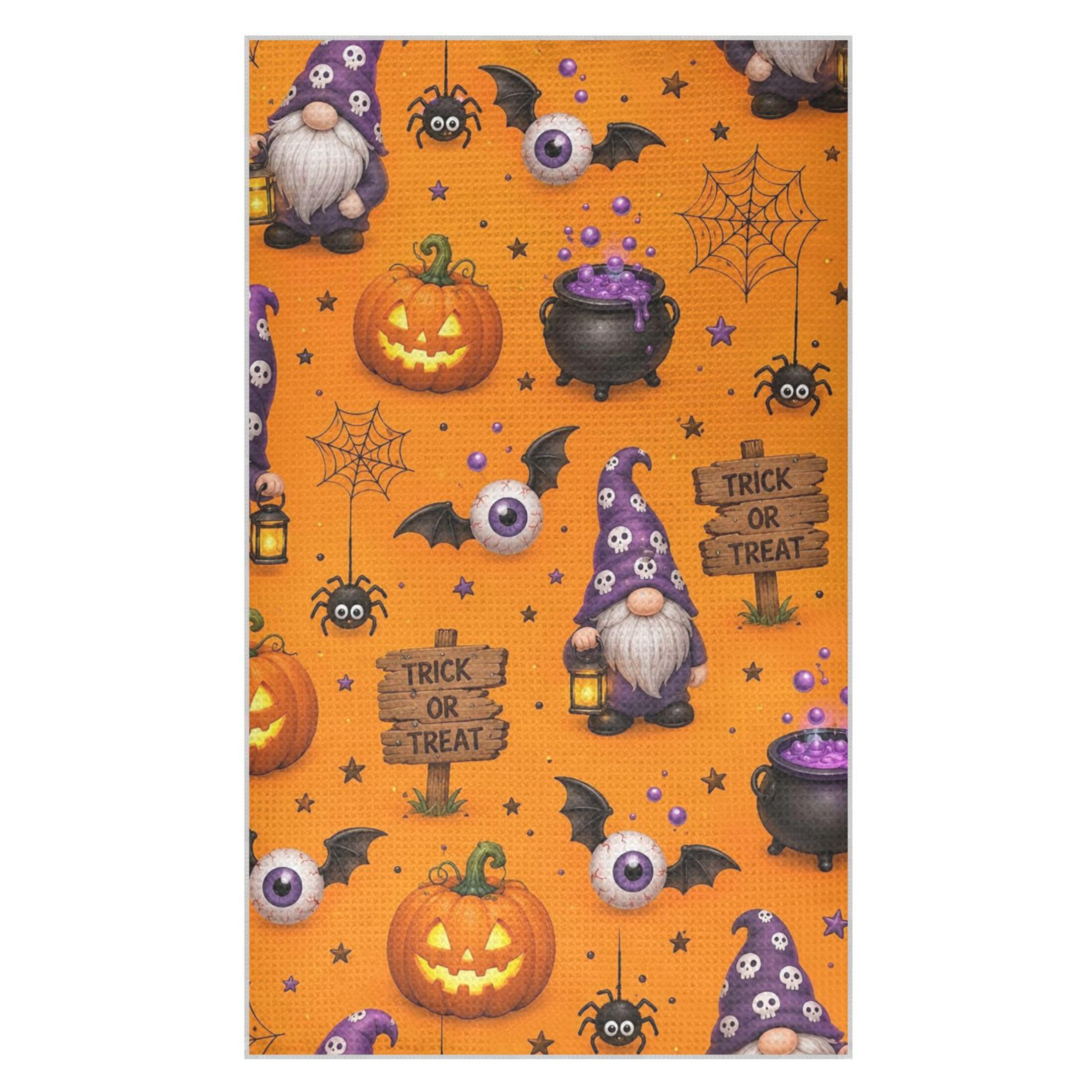 Fuauuyl Gnomes Kitchen Towel Waffle Weave Dish Towels Soft Absorbent Hand Towel Microfiber Lint Free Dish Cloths for Kitchen, 18x30 in