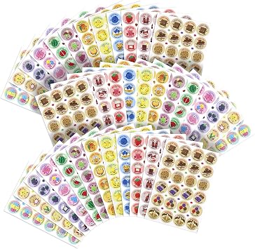 Scratch and Sniff Stickers - 864 Pieces, 12 Different Scents, 36 Sheets - Reward Stickers for Kids, Teachers, Parents, Crafts, Party Favors, Christmas Gifts