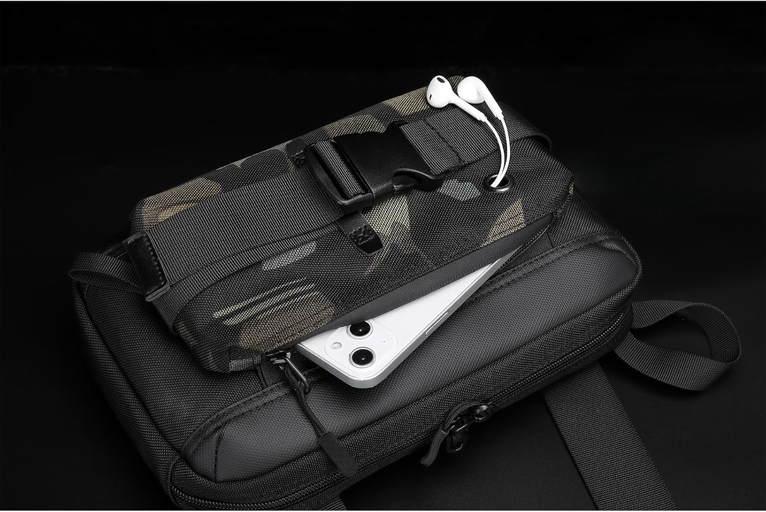 Sling Backpack Crossbody Sling Bag Chest Bag Daypack Fanny Pack Cross Body Bag for Outdoors Hiking Traveling Running - Image 5