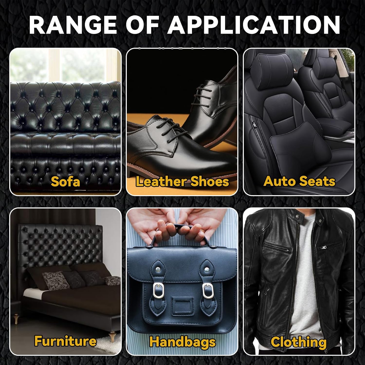 Black Leather Repair Kit for Furniture, Leather Seat Repair Kit for Cars, Easily Restore Car Interior, Sofa, Purse and Jacket, Restore Any Material with Super Easy Instructions - Image 6