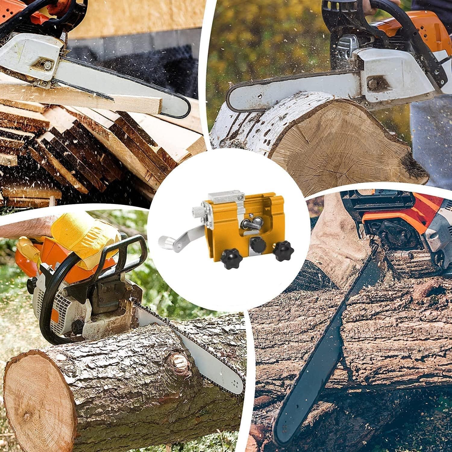 WEIKUELE Chainsaw Sharpener, Chain Sharpening Jig, Chain Saw Sharpener