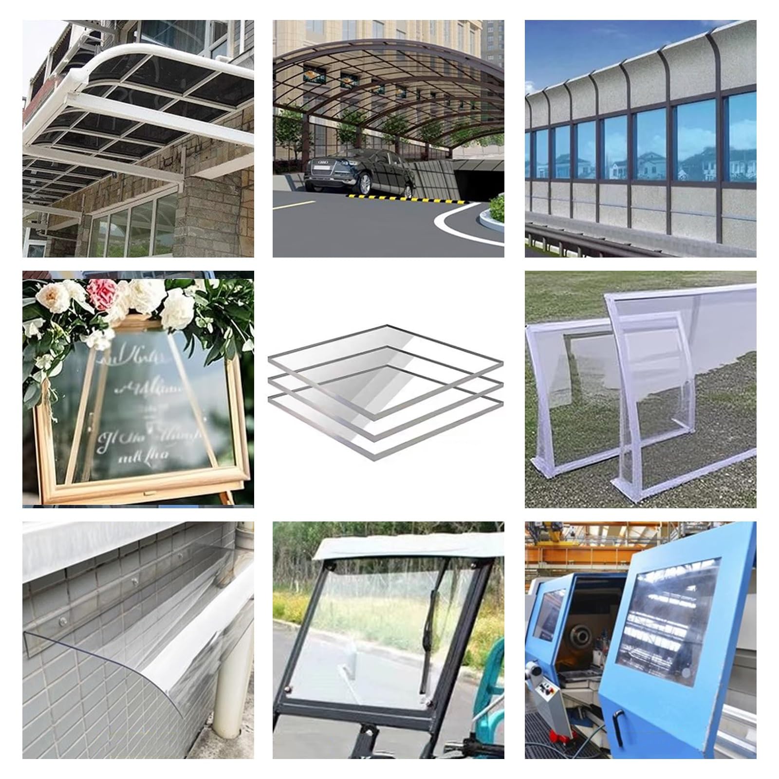Tablero de Plástico Transparente PET de 1,2 mm,placas de Policarbonato, Policarbonato Placas Transparente para Bricolaje, Carteles Publicitarios, Invernaderos