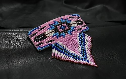 Miniatura 3 de Pinzas para el cabello con cuentas Colección hecha a mano estilo nativo americano (rosa bebé)