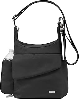 Travelon Anti-Theft Classic Messenger Bag - Slash-Proof, RFID Blocking, 5-Point Security for Safe Travel