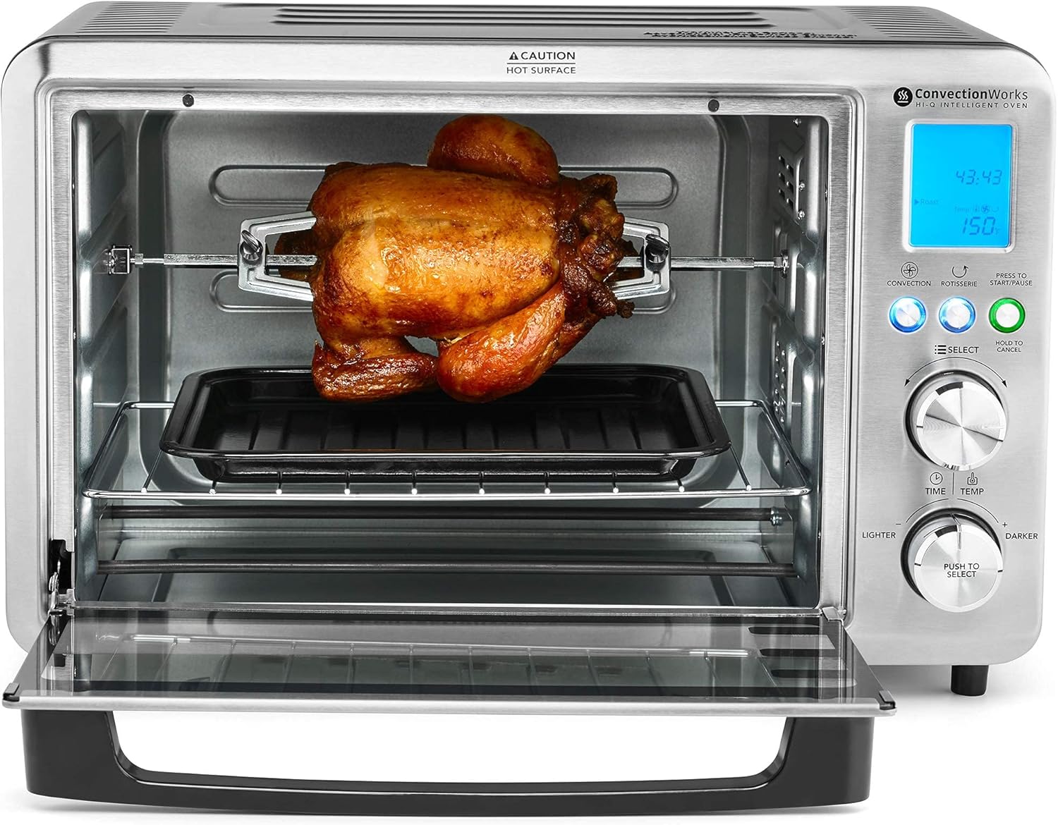 Product Deal Convection Toaster Oven All-In-One 6-slice Compact Countertop Set w/Bamboo Cutting Board (Incl: Rotisserie Spit & Rods, 2 Potholders, Wire Rack, Baking Pan), Teflon-free (Silver) Get Discount Offer Convection Toaster Oven All-In-One 6-slice Compact Countertop Set w/Bamboo Cutting Board (Incl: Rotisserie Spit & Rods, 2 Potholders, Wire Rack, Baking Pan), Teflon-free (Silver)