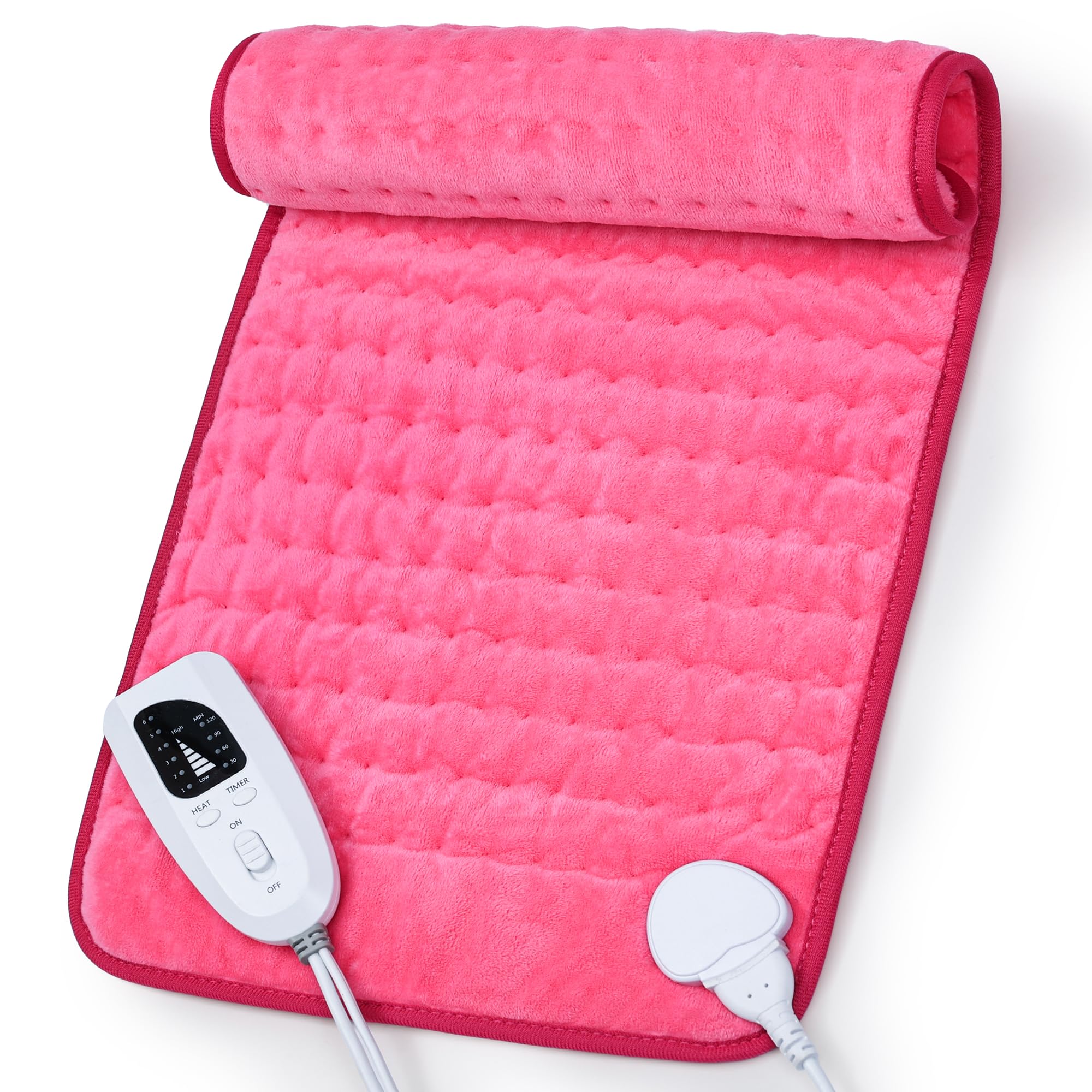 Heating Pad,Electric Heating Pads,Heating Pad for Back,Fuchsia,24x12 Inch